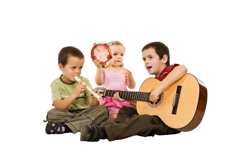 Children playing with instruments
